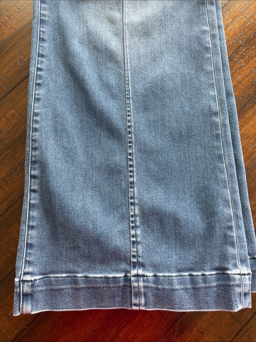 Cosmic Blue Love Petite Classic Light Blue Women’s Wide Leg Pull On Jeans - Picture 5 of 11
